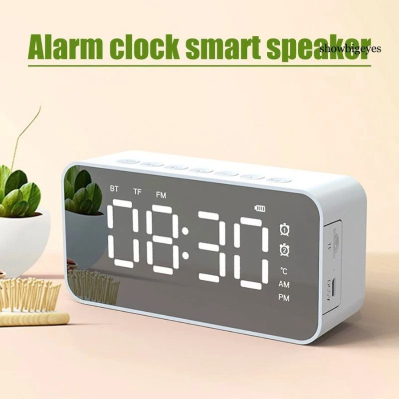 FM Radio Alarm Clock With Wireless Speaker Jam Bluetooth Portable LED Display Alarm
