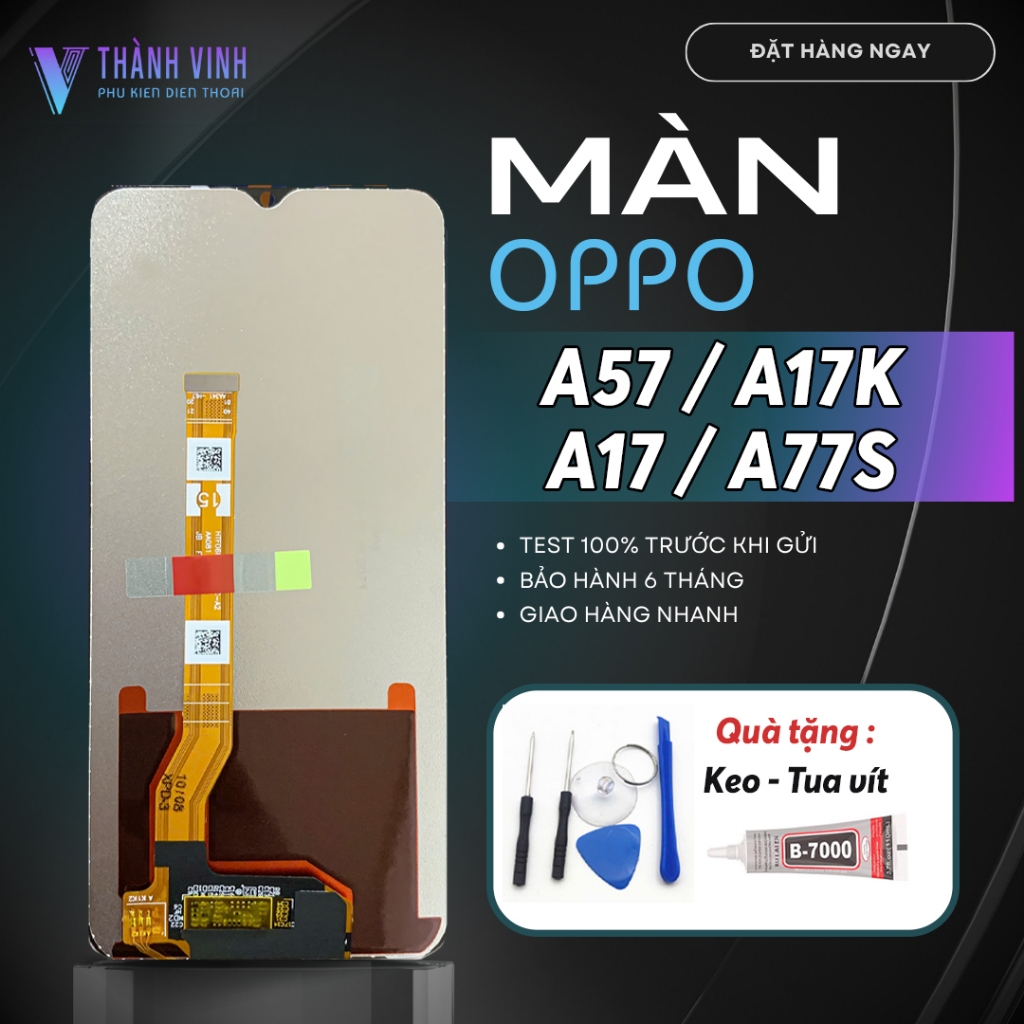 Oppo A57/ A17/ A17K/ A77S Phone Screen - High Quality, Comes with Specialized Adhesive & Repair Kit