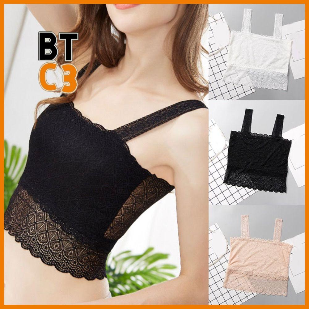 Btc3 Sexy Ren Áo quây ngực thoải mái màu Trơn Áo Ba Lỗ Thời trang áo lót không gọng có đệm của phụ nữ áo ngực phụ nữ