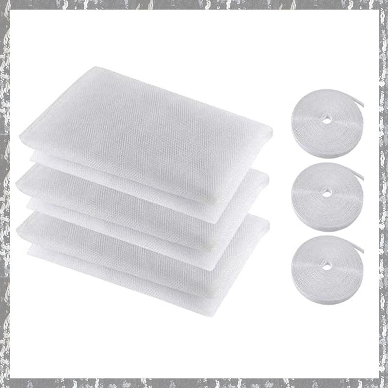 Mosquito Net for Window, 3 PCS Fly Window Screen Mesh Insect Netting Mosquito Protector and 3 Rolls Self-Adhesive Tapes