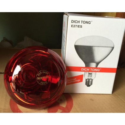 Bóng đèn hồng ngoại dictong 250w, 100w e27 chính hãng