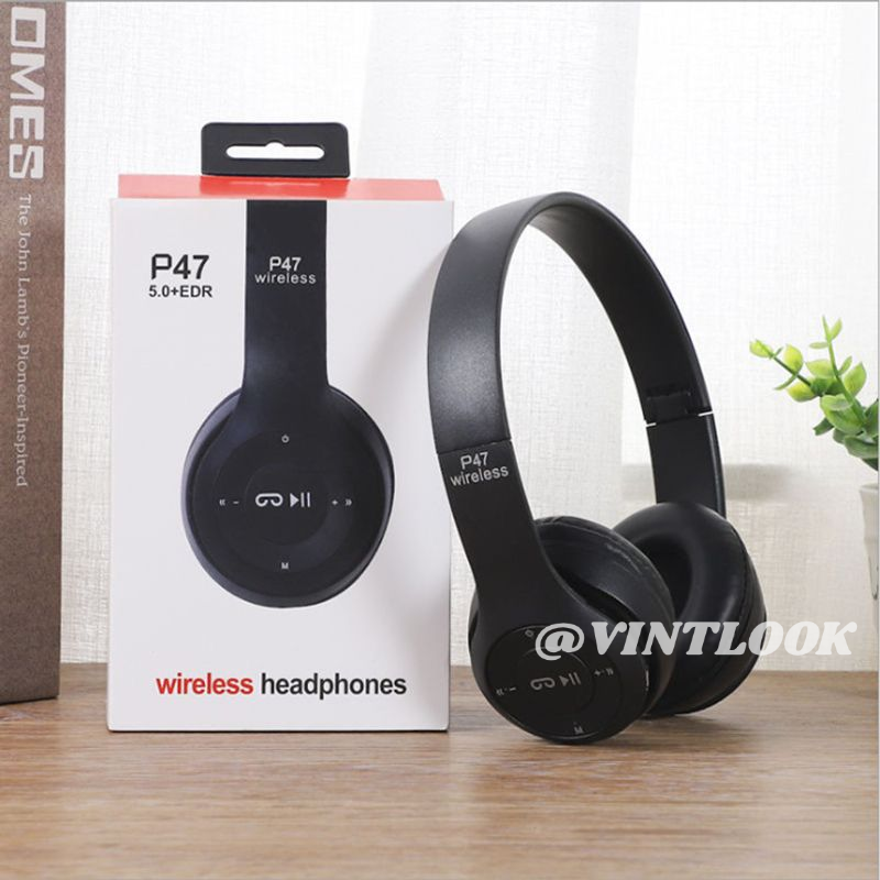 VINTLOOK Headset Bluetooth Headset Bluetooth 5.0 Stereo Wireless Headset Comfortable to Wear High Sound Quality Suitable for Sports and Calls ราคา 72 บาท*ส่งฟรี