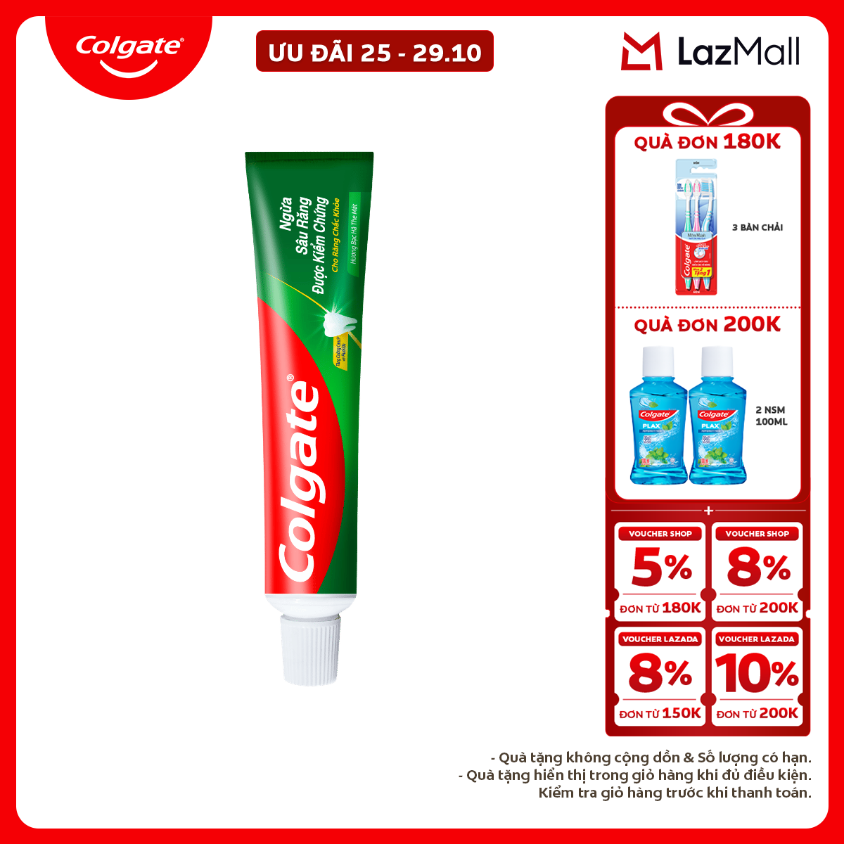 Kem đánh răng Colgate ngừa sâu răng chắc khỏe 100g/tuýp