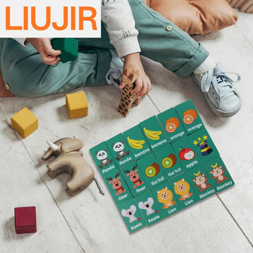 LIUJIR การศึกษาก่อนวัย เกมไพ่นกกระจอกเล่นไพ่คนเดียวหน่วยความจำ ทำจากไม้ สัตว์ผลไม้ ของเล่นตัวต่อเพื่อการเรียนรู้ในช่วงต้น การ์ตูนลายการ์ตูน อินเตอร์แอคทีฟ เกมกระดานสำหรับครอบครัว บล็อกสำหรับเด็ก ราคา 529 บาท*ส่งฟรี