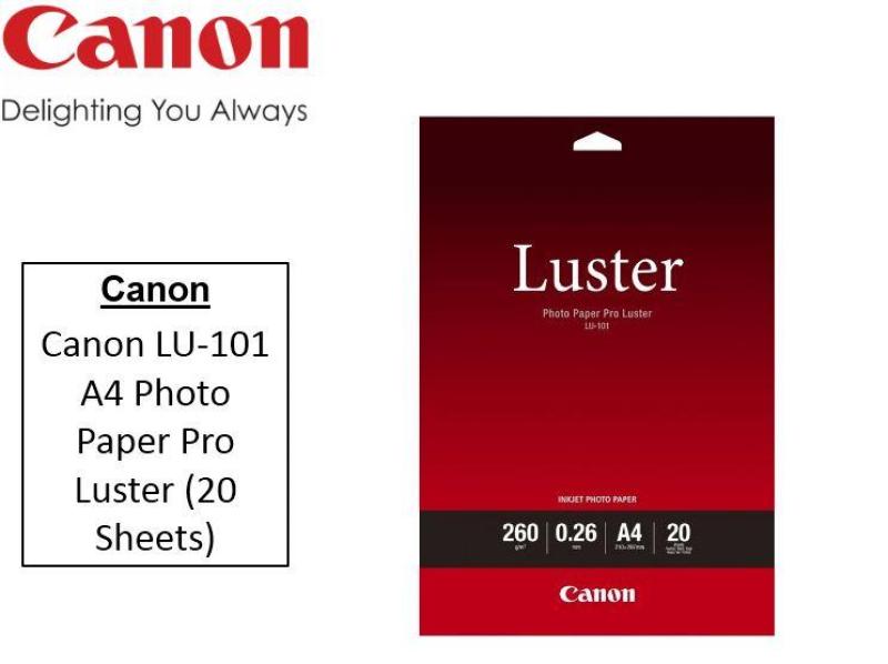 Canon LU-101 A4 Photo Paper Pro Luster (20 Sheets) Singapore