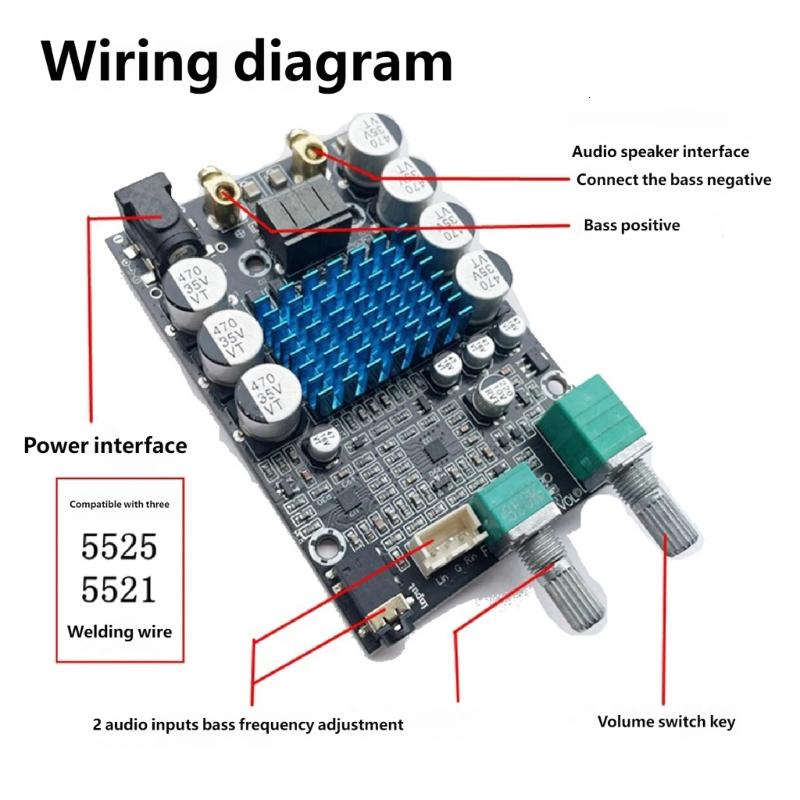 Mạnh mẽ 120W TPA3116 Mono loa siêu trầm Bộ khuếch đại kỹ thuật số mô-đun cho Superior âm thanh chất lượng trong rạp hát tại nhà DIY dự án