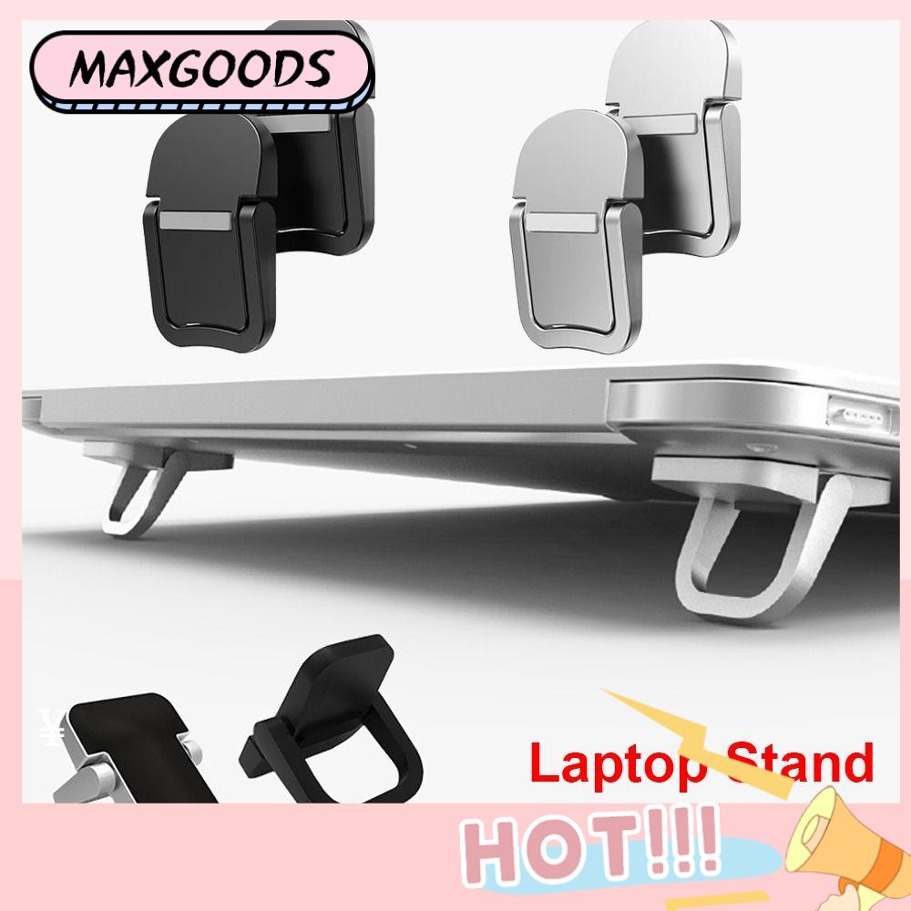 MAXG 1 Pair Hợp nhôm Giá đỡ máy tính xách tay Có thể gập lại Chống trượt Giá đỡ làm mát Nhà Phổ thông Hỗ trợ Cho HP/Dell/Lenovo