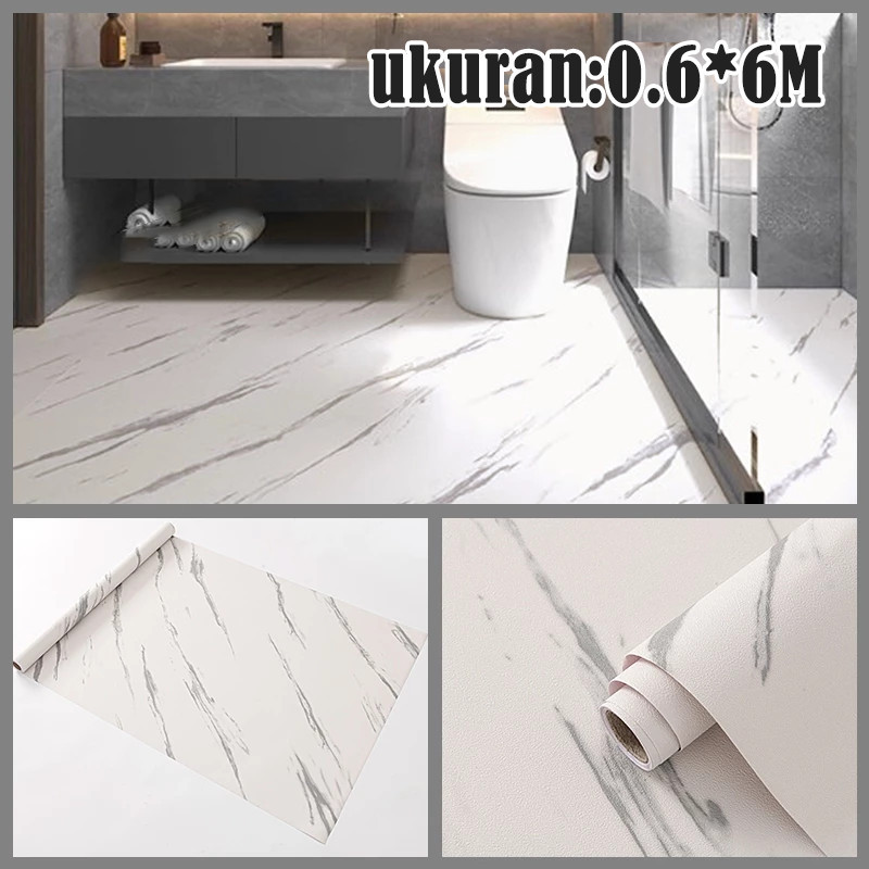 Karpet Lantai Roll Vinyl Roll/ Vinyl Gulung Panjang 3 Meter X 60 cm Ketebalan 0.5 mm Dekorasi Lantai Motif Kayu Anti-Slip Mudah Bersih