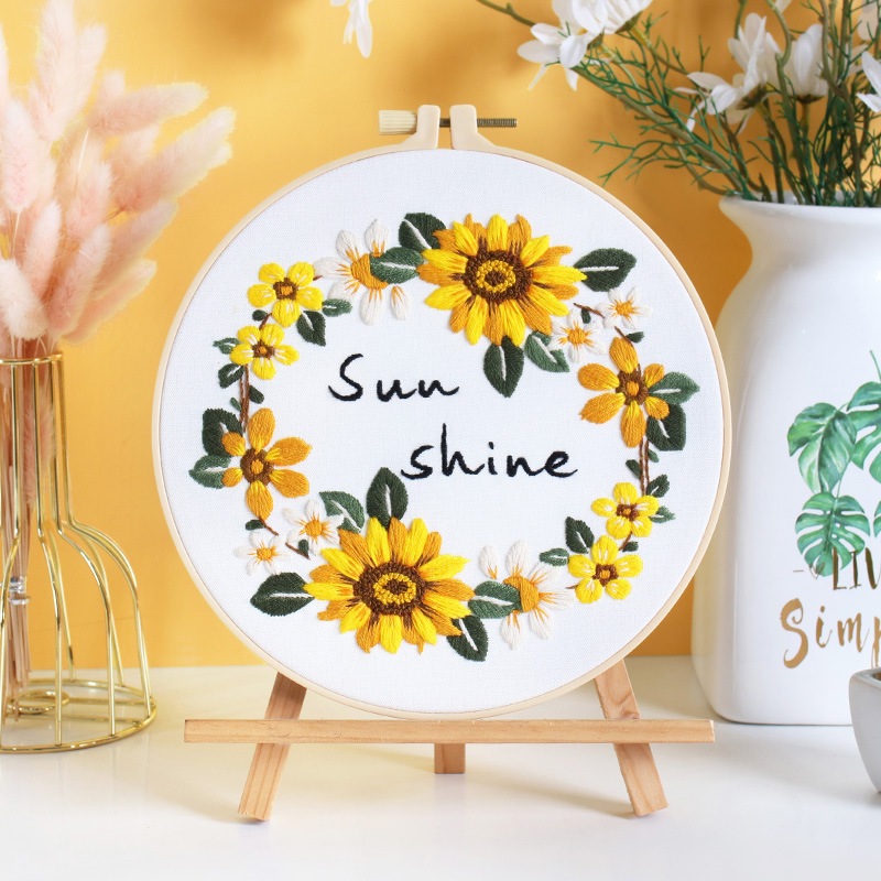 Embroidery Kit Sunflower Series Embroidery Kit Beginner Friendly Embroidery Flower Series Embroidery School Project