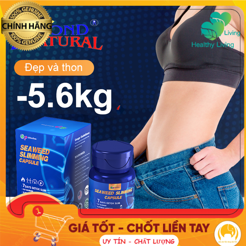 [CHÍNH HÃNG] Seaweed Slimming USA – Viên Uống Rong Biển Hỗ Trợ Thải Độc, Siết Eo & Giảm Cân Cấp Tốc (Hiệu Quả Sau 7 Ngày) GCHT1