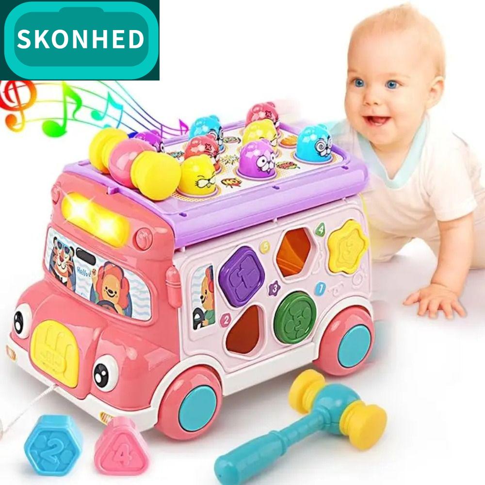 SKONHED พลาสติก รถบัสกิจกรรมดนตรีของเล่นเด็ก เกมแบบโต้ตอบ มงต์เมสซอนรี ของเล่นตีตัวตุ่น การเรียนรู้ตั้งแต่เริ่มต้น แสงสว่าง ของเล่นดนตรีรถบัสเพื่อการศึกษา ของขวัญสำหรับเด็กผู้หญิง ราคา 534 บาท*ส่งฟรี