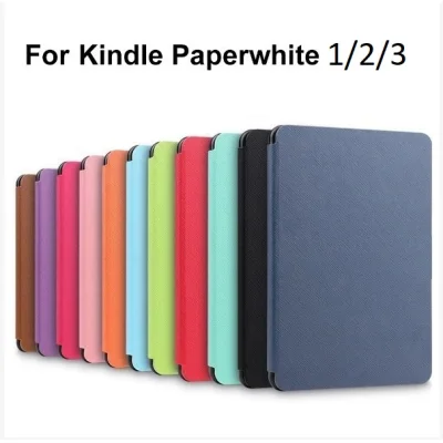 Amazon Kindle Paperwhite Ultra Slim PU Leather Cover Case Cross Pattern Protective Shell