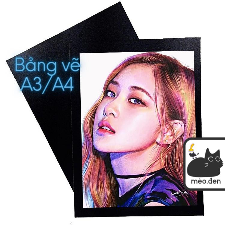 Bảng Vẽ Đen A4 A3 Kê Giấy Cố Định Tranh - Họa cụ Hakuart