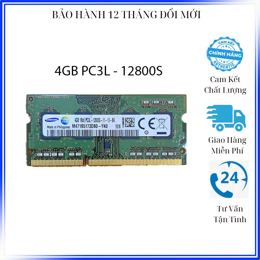 Ram laptop pc3l 4gb 8gb 12800s hàng zin tháo máy samsung bảo hành 12 tháng 1 đổi 1