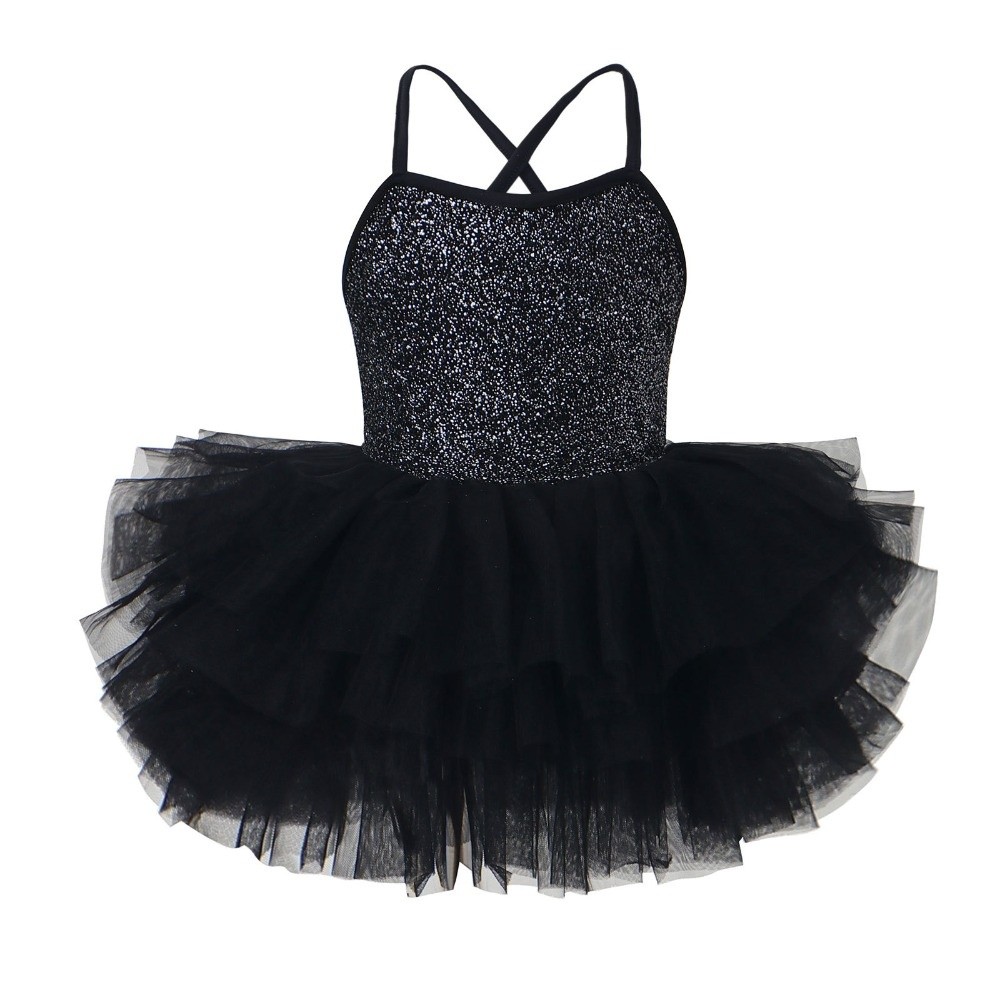 NIAOJIU Đầm sequin Váy tutu ballet cho bé gái Mềm mại Dây đeo chéo Quần áo biểu diễn ballet Chuyên nghiệp Váy công chúa Váy ballet cho trẻ em Thể dục dụng cụ - 4