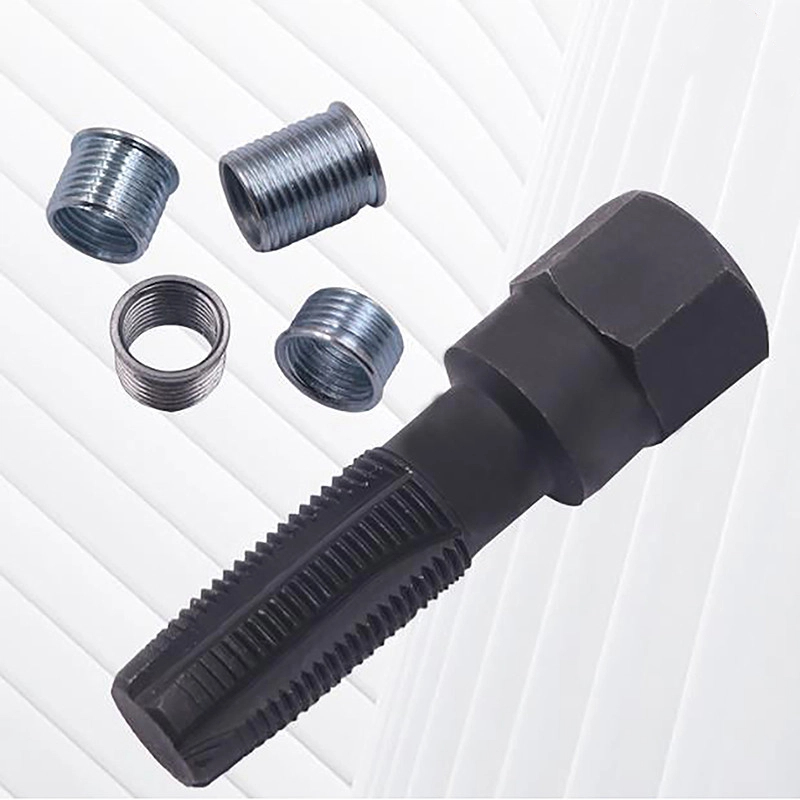 เครื่องมือรถ 1 ชุด M14 x 1.25 Spark Plug Rethreader ชุด Spark Plug กระบอกชุดซ่อมด้าย 14 มม.ซ่อมเครื่องมือ ชุดซ่อมเกลียวหัวเทียน ราคา 98 บาท*ส่งฟรี