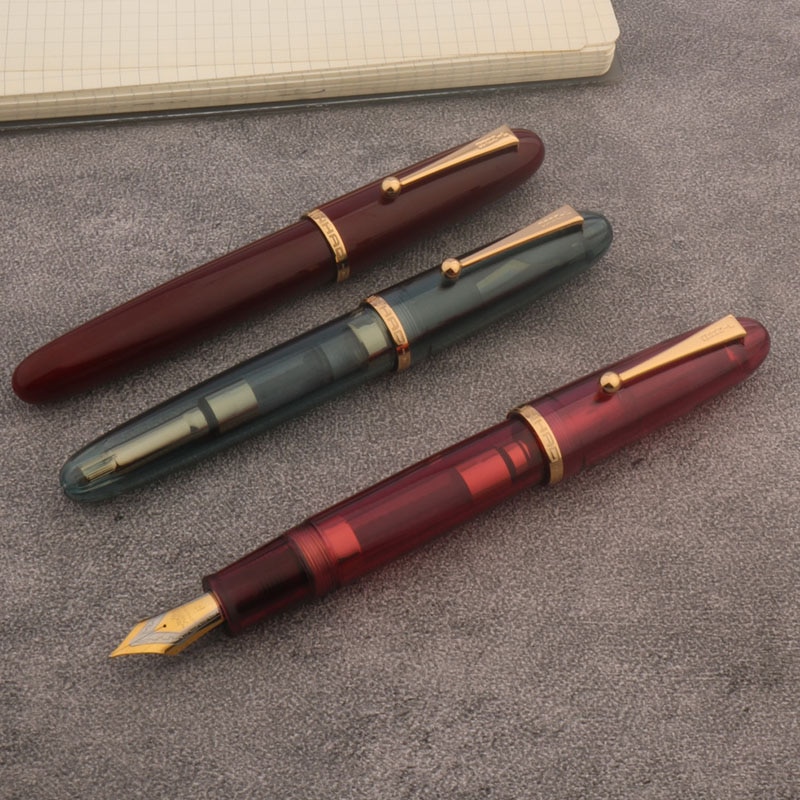 Jinhao sang trọng 9019 Dadao Bút máy trong suốt Acrylic quay bút 40mm ngòi văn phòng phẩm Văn Phòng TrườNg Học cung cấp bằng văn bản quà tặng bút