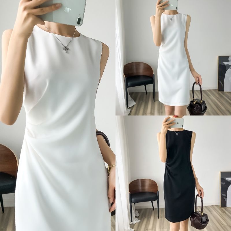 Đầm thon nữ mùa hè Váy cộc tay