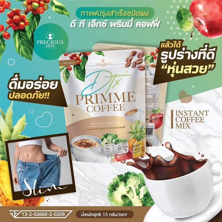 Cà phê thải ƌộc giảm cân DTX Primme Coffee Thái Lan