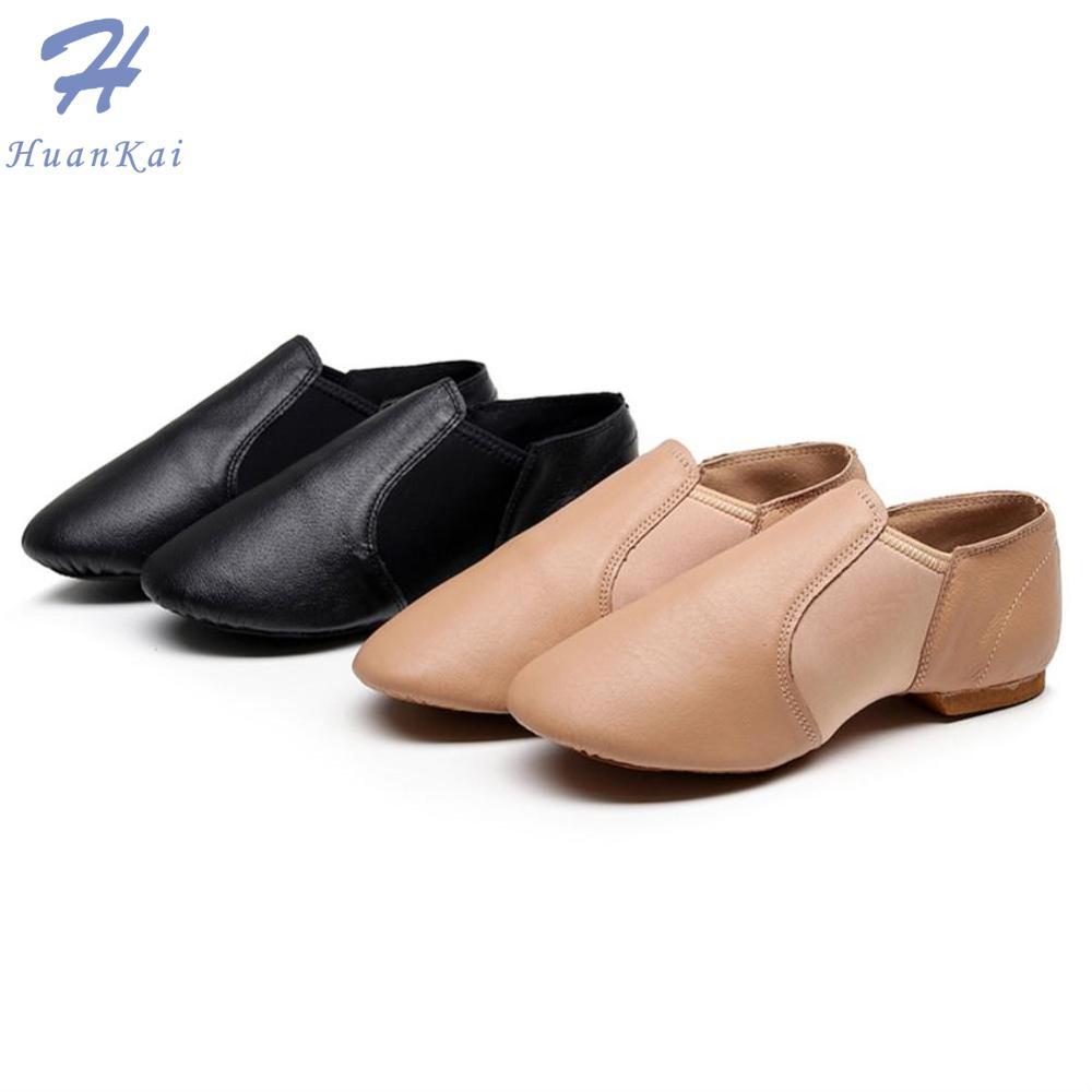 HK Leather Elastic Jazz Dance Shoes Soft Comfortable Breathable Dance Shoes Solid Color Soft Soled Dance Shoes for Women - ยี่ห้อ Cutora ราคา 816 บาท*ส่งฟรี
