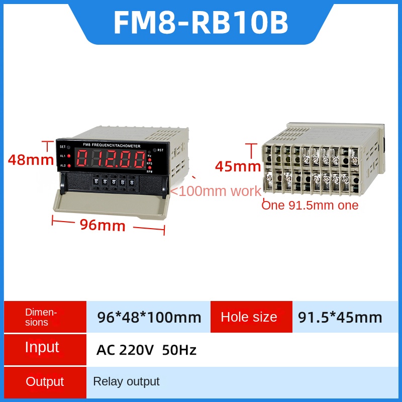 Đồng Hồ Đo Tần Số FM8-RB10B | Tùy Chọn Khác FM4-A10B FM8-A10B FM8-RB10B - TOKY | Hiển Thị Số Thông Minh | Đo Tần Số, Tốc Độ Quay, Vận Tốc