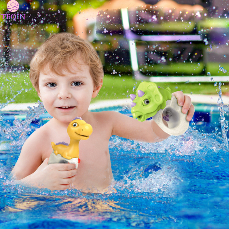 TEQIN IN stock Kids Beach Water Spray Toys Cute Cartoon Baby Dinosaur Toys Summer Outdoor Swimming Pool Water Toys ราคา 35 บาท*ส่งฟรี