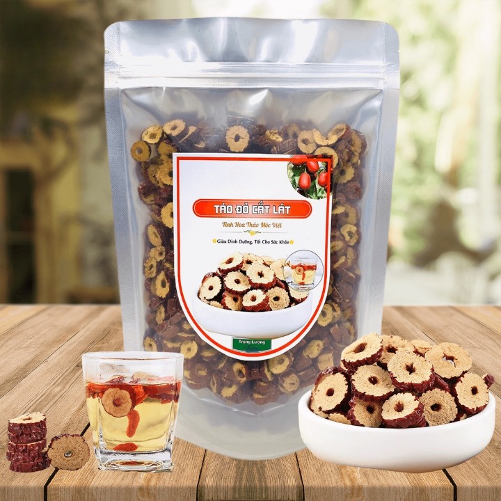 Hàng lᴏại 1] táo đỏ cắt lát sấy khô 100gr đều và đẹp
