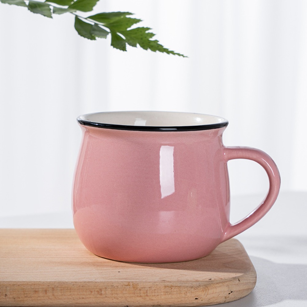 MAOMEI Bắc Âu Cốc sữa bằng gốm Cổ điển 300/400ml Cốc cà phê Cổ điển Màu trơn Cốc trà Quà Tặng Ngày Valentine - 8