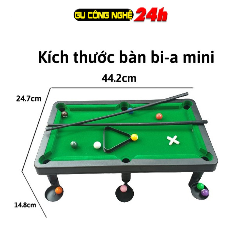 BÀN Bi.A mini cao cấp cho trẻ em và người lớn có 11bi và khay để bóng , mặt bàn vải Nỉ không bong LOẠI 1 CÓ HỘP -dc4532