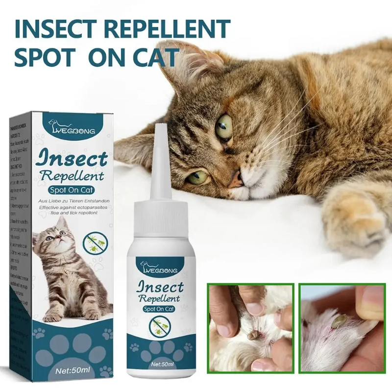 Pet Flea Killer Drops Anti Fleas Cats Ticks Lice Mite Dogs Drops Insect Treatment Removal Pet Itchin
