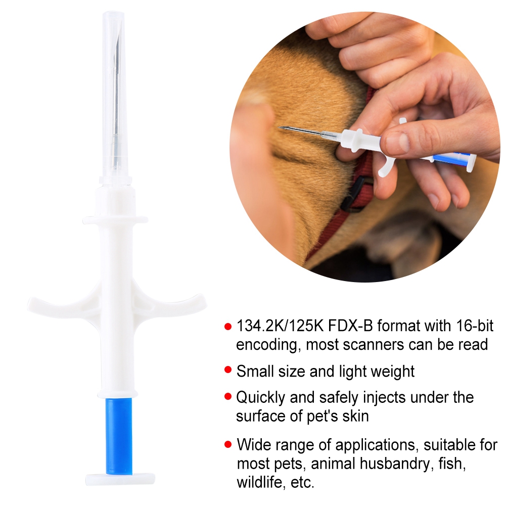 Vi mạch có thể đọc được con chó vi mạch nhựa ABS ứng dụng rộng rãi 134.2k/125K định dạng FDX-B cho chăn nuôi cho trang trại chăn nuôi