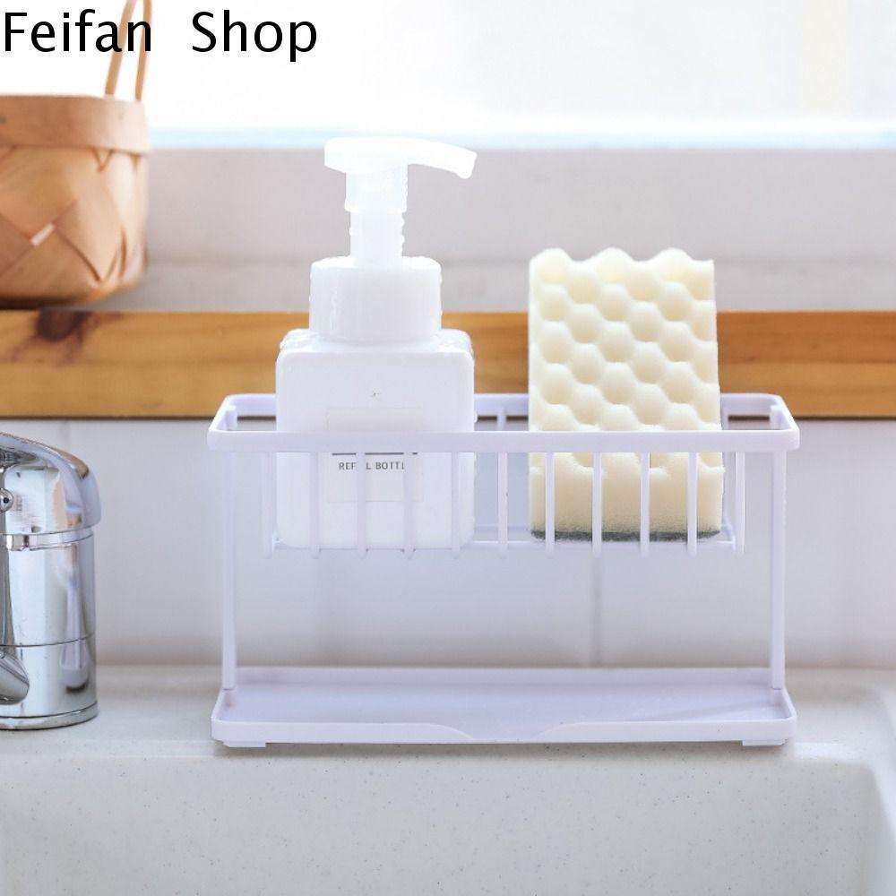 FEIFAN Hai Lớp Giá giữ bồn rửa bọt biển Nhựa Hộp đựng xà phòng Chống gỉ Dụng cụ nhà bếp Nhà bếp