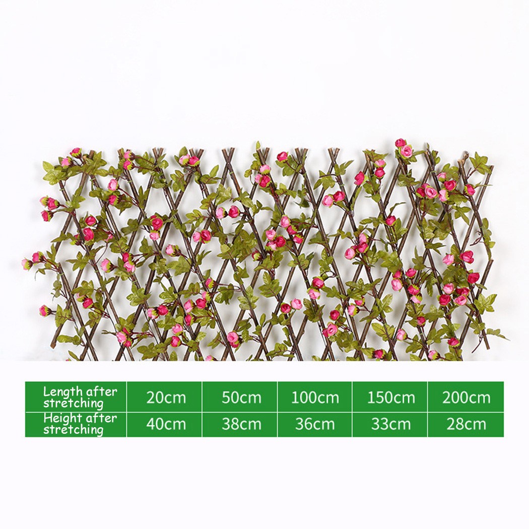 Mở rộng-trellis hoa giả Tường Vườn lá Hàng rào gỗ màn hình chống nhìn trộm