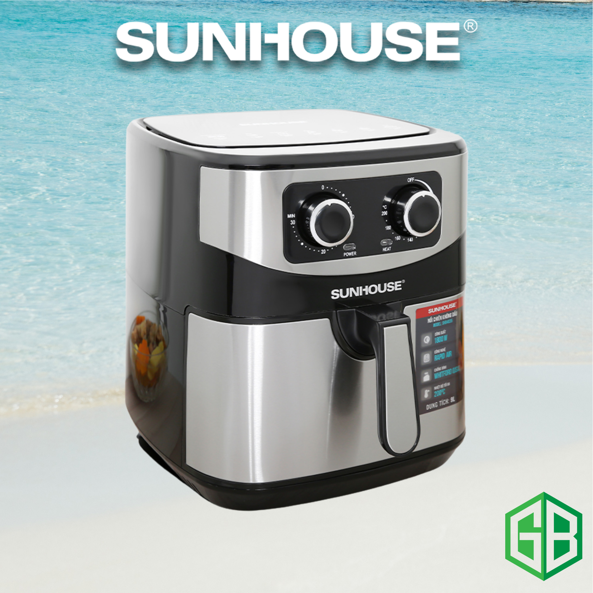 Nồi chiên không dầu 9L SUNHOUSE SHD4035