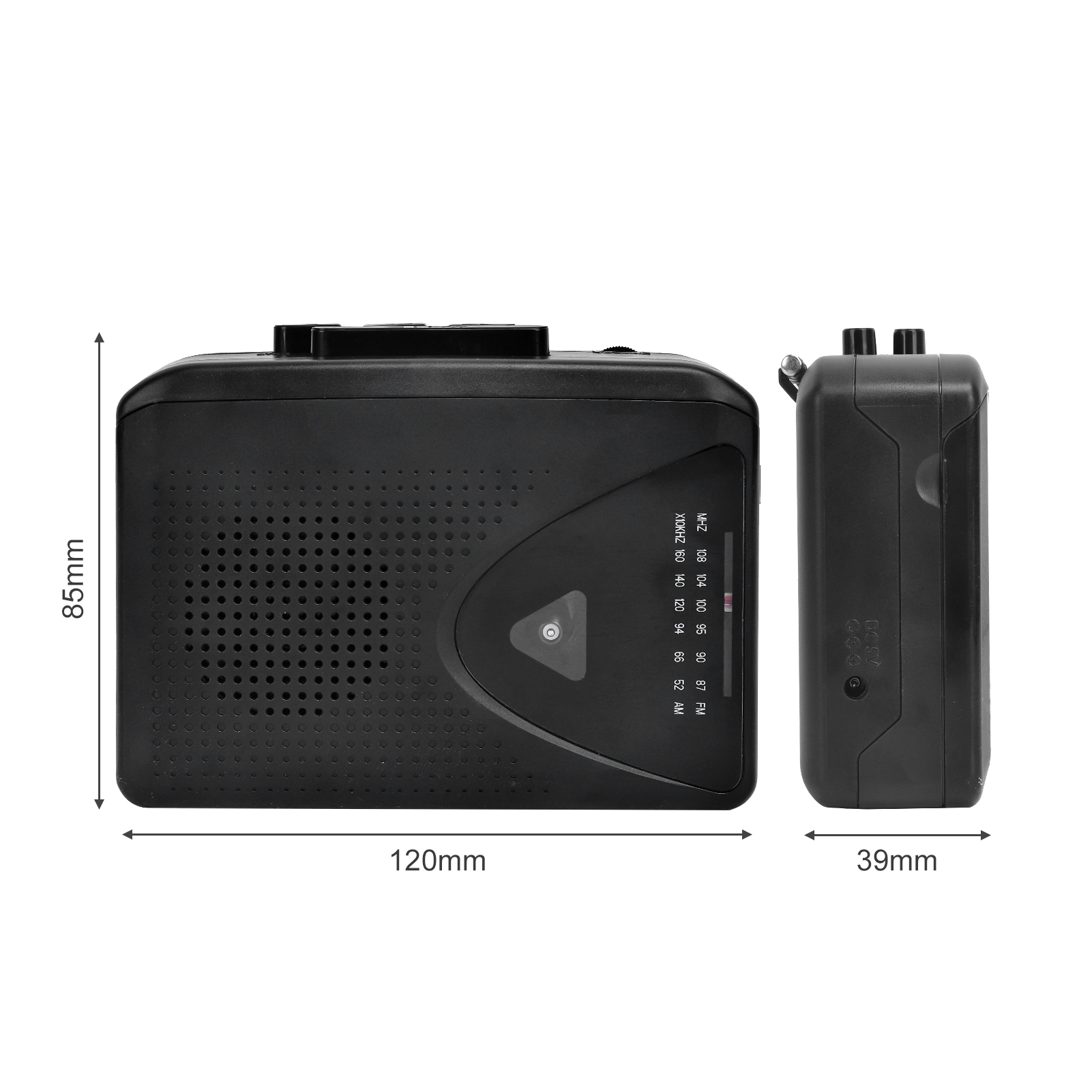[wwud] AM/FM Radio Portable Cassette Tape Player Built-in Speaker Personal Walkman with 3.5mm Eeadphone Jack Stereo Tape Music Player