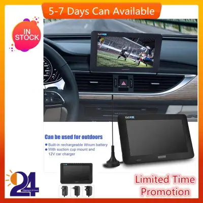 9inch DVB-T-T2 16:9 HD Digital Analog Portable TV Color Television Player for Home Car (UK Plug) - intl