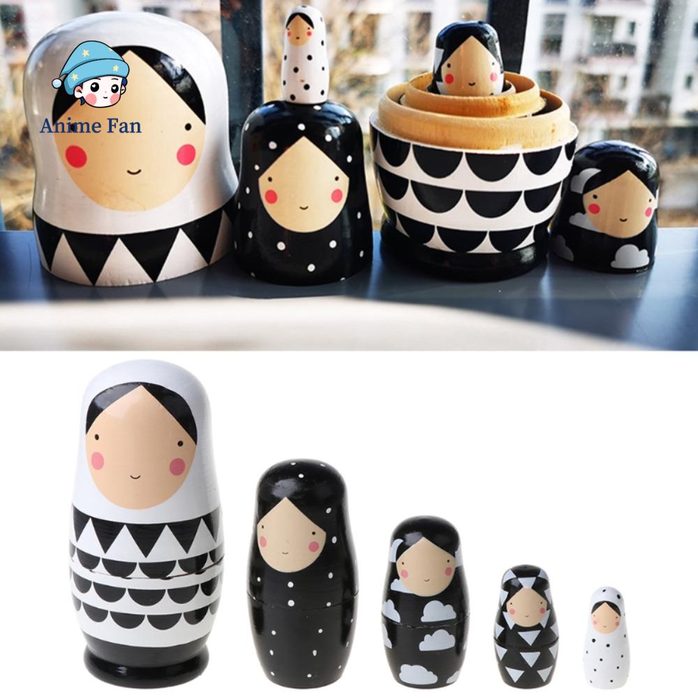 Anime Fan Crafted búp bê cho trẻ em nhà thủ công trang trí nguồn cung cấp búp bê lồng nhau sơn bàn tay đồ chơi bằng gỗ Búp Bê Nga búp bê lồng nhau Nga làm tổ xếp chồng búp bê Matryoshka Đồ chơi búp bê