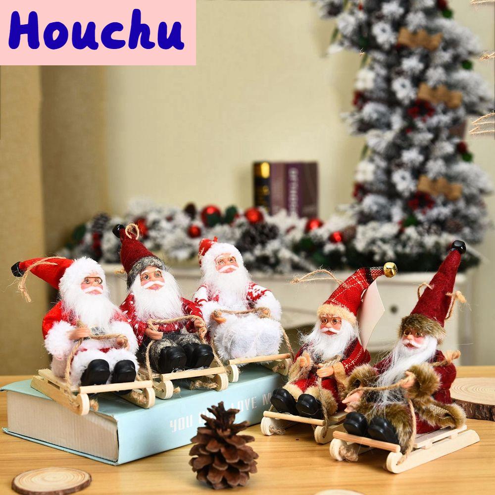 HOUCHU นาวิดัด นาตาล ความคิดสร้างสรรค์ เครื่องประดับต้นคริสต์มาส ตกแต่งบ้านโต๊ะ ของขวัญสำหรับเด็ก หุ่น จี้ห้อย ตุ๊กตาซานตาคลอส ของตกแต่งวันคริสต์มาส รูปซานต้า ราคา 138 บาท*ส่งฟรี