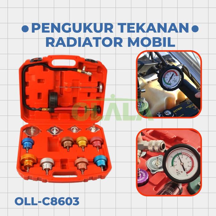 【COD】RADIATOR PRESSURE TESTER SET 14 PCS OLL-8603 CAR - BY LARISAN Harga 1,775,000 rupiah*Gratis Ongkir