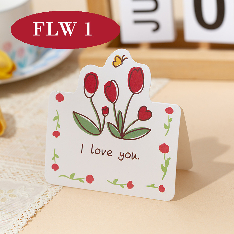 Flower Printed Creative Greeting Blessing Card Best Wish Birthday DIY Craft Cards 心意卡 Kad Ucapan