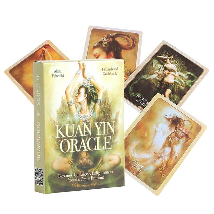 Tarot Cards 44 pcs Portable Kunyin Divination Cards Psychological Oracle