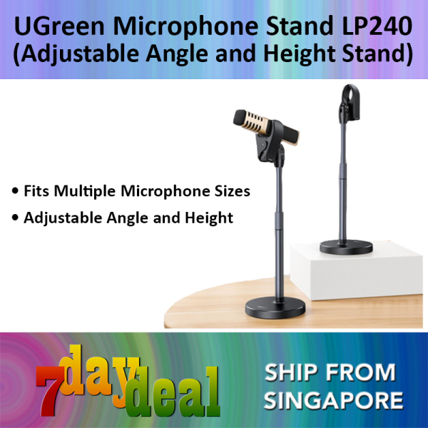 UGreen Microphone Stand LP240 — (Adjustable Angle and Height Portable Microphone Stand) Singapore