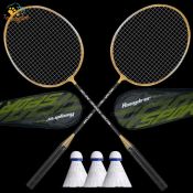 Durable Iron Alloy Badminton Racket Set for Training