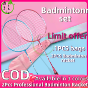 Carbon Badminton Racket Set with Shuttlecock and Bag - 