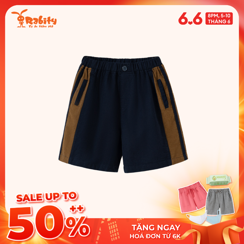 (14-40kg) Quần short bé trai Rabity quần thun cho bé trai cotton co giãn trẻ em quần bé trai Rabity 91109