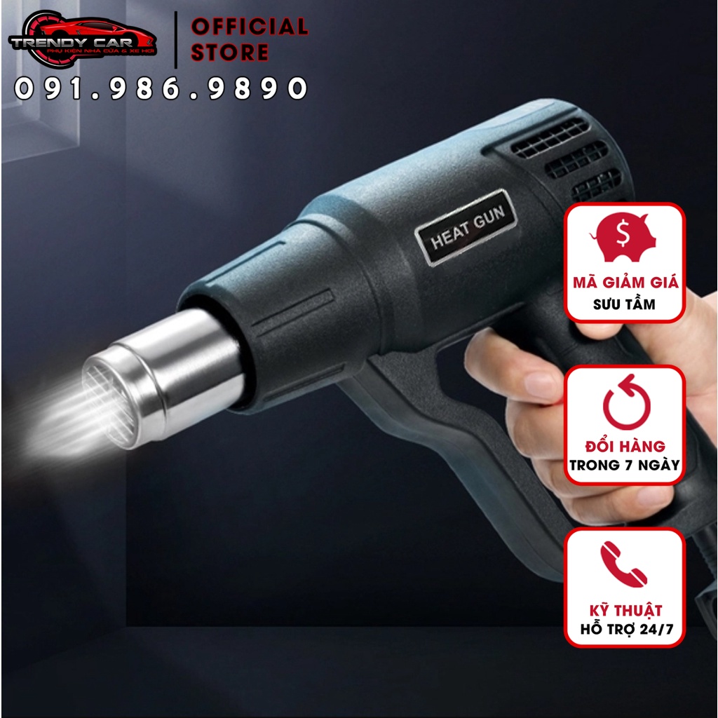 Máy khò nhiệt,Máy khò nóng cầm tay súng khò nhiệt màng co dán decal trang trí giỏ quà C62 Khò nhiệt cầm tay