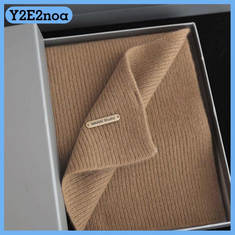 Y2E2noa Mùa thu và mùa đông mới rắn màu dệt kim khăn cho phụ nữ cao cấp dày ấm đa năng đơn giản khăn