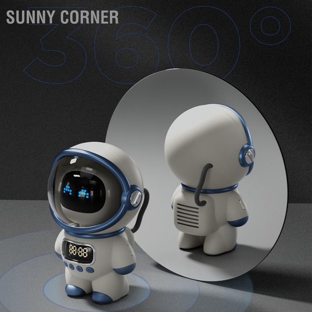 Sunny corner Loa Phi Hành Gia AI Giọng Nói Thông Minh Bluetooth Đồng Hồ Nhỏ Đèn Ngủ Quà Tặng Sinh Nhật