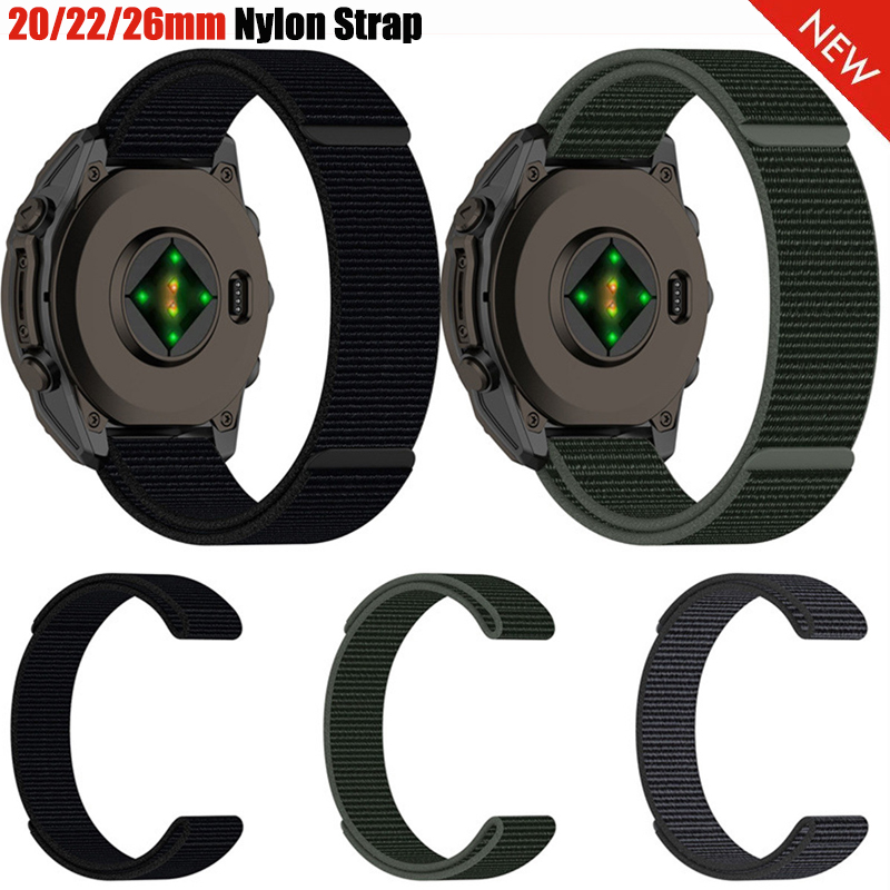 20mm 22mm 26mm Nylon Strap For Garmin Fenix 8 7X 6 5s /Approach S62 Soft Sport Band Garmin Tactix 8 Enduro 3 / Redmi Watch 5 Active Lite Accessory ราคา 67 บาท*ส่งฟรี