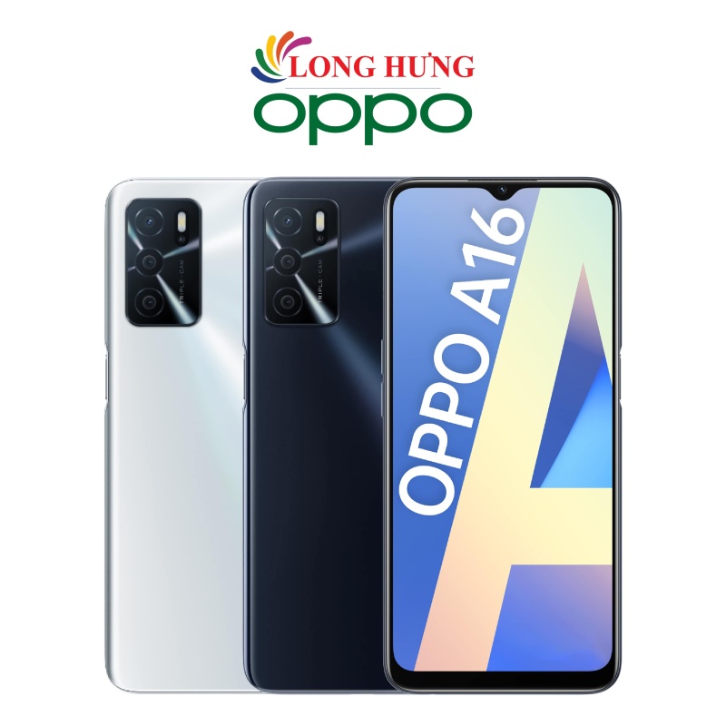 Điện thoại Oppo A16 (3GB/32GB) - Hàng chính hãng - Tấm nền IPS LCD chất lượng, cụm 3 camera, dung lượng pin trâu